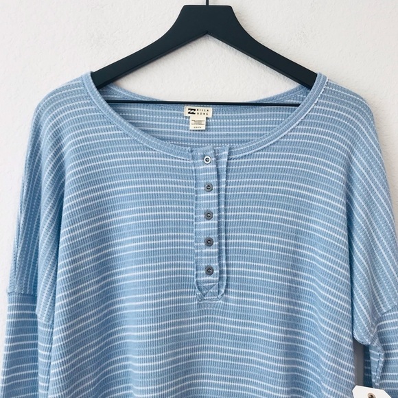 New! Billabong Any Day Thermal Ribbed Knit Oversized Long Sleeve Top - Picture 4 of 11
